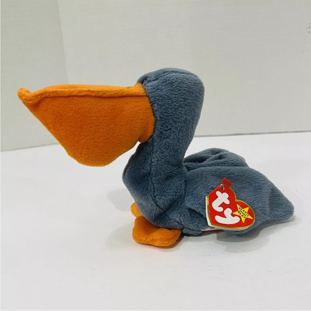Ty 4107 Scoop the Pelican Beanie Babies With Errors Very Rare One Of A Kind!